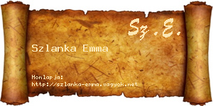 Szlanka Emma névjegykártya